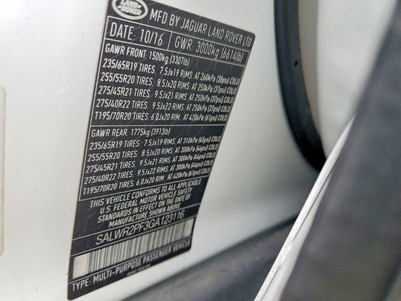 SALWR2PF3GA123116 2016 Land Rover Range Rover photo no. 13
