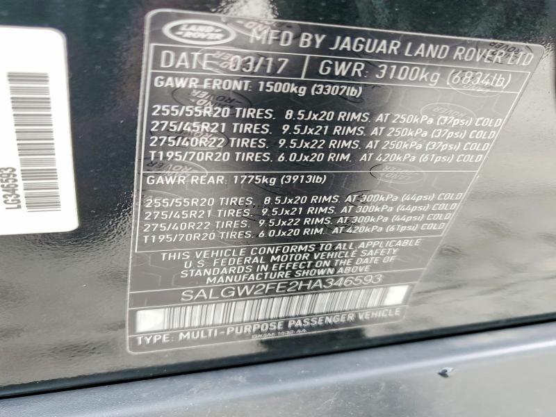 SALGW2FE2HA346593 2017 Land Rover Range Rover photo no. 13