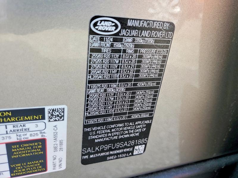 SALKP9FU9SA281885 2025 Land Rover Range Rover photo no. 13