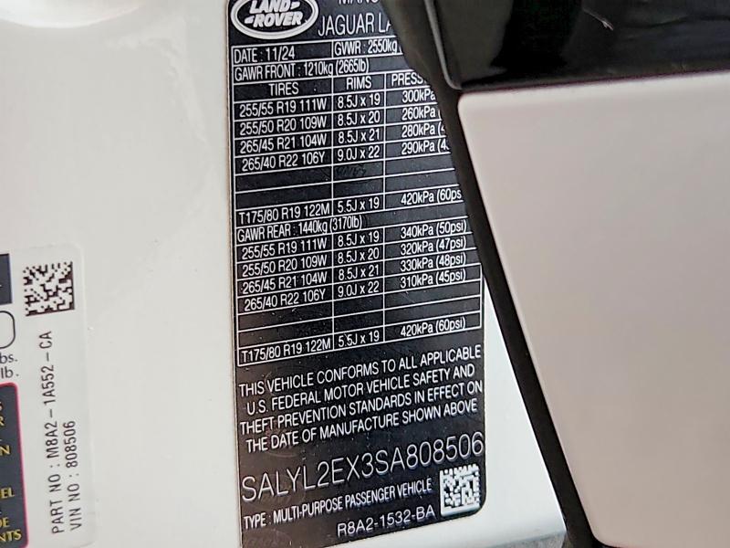 SALYL2EX3SA808506 2025 Land Rover Range Rover photo no. 14