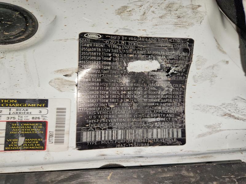 SALYL2RX6JA770617 2018 Land Rover Range Rover photo no. 13