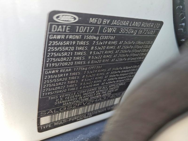 SALGS2FV2HA374051 2017 Land Rover Range Rover photo no. 13