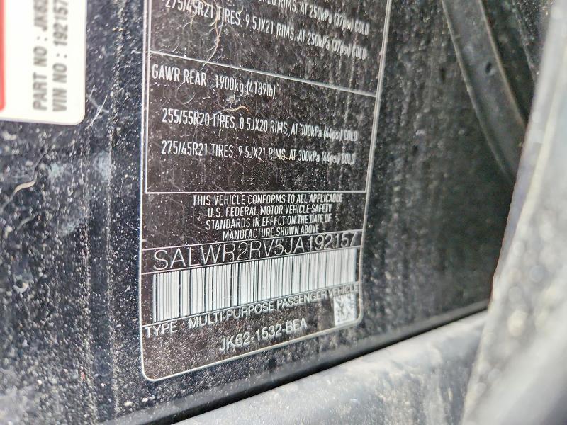 SALWR2RV5JA192157 2018 Land Rover Range Rover photo no. 12