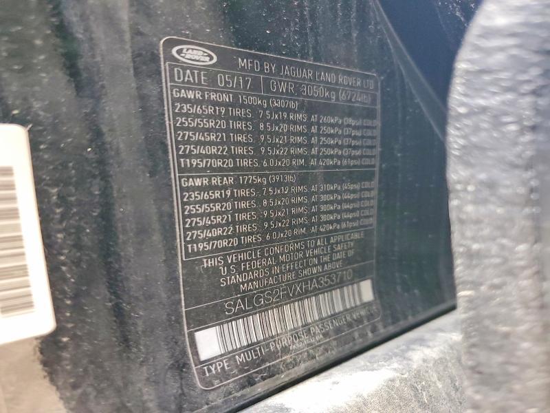 SALGS2FVXHA353710 2017 Land Rover Range Rover photo no. 12