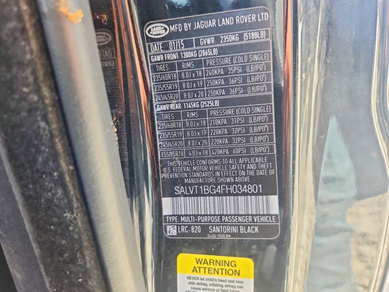 SALVT1BG4FH034801 2015 Land Rover Range Rover photo no. 13