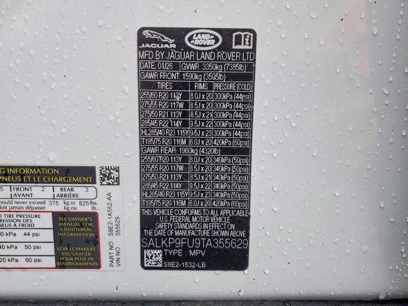 SALKP9FU9TA355629 2026 Land Rover Range Rover photo no. 14