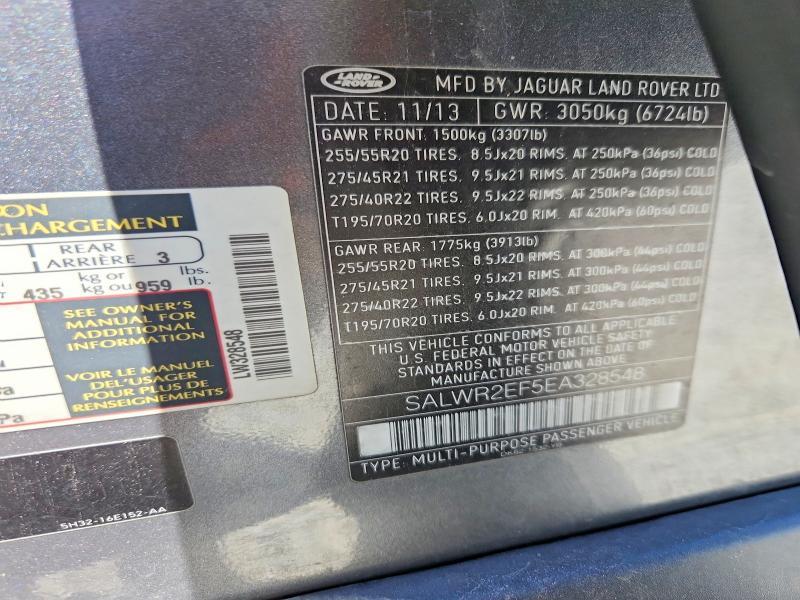 SALWR2EF5EA328548 2014 Land Rover Range Rover photo no. 13