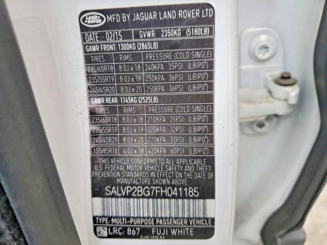 SALVP2BG7FH041185 2015 Land Rover Range Rover photo no. 13