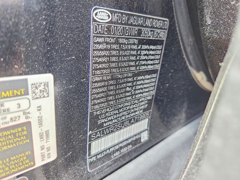 SALWR2SU8LA719905 2020 Land Rover Range Rover photo no. 14