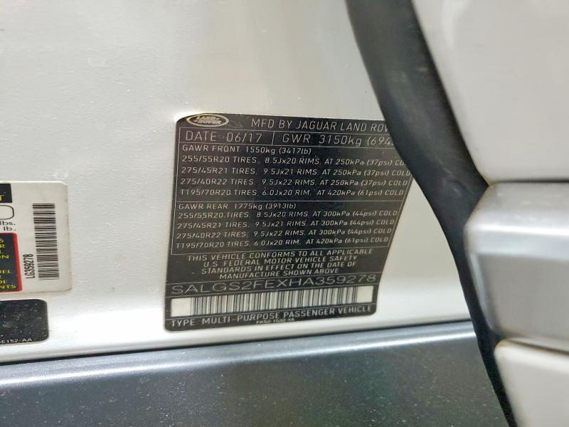 SALGS2FEXHA359278 2017 Land Rover Range Rover photo no. 13