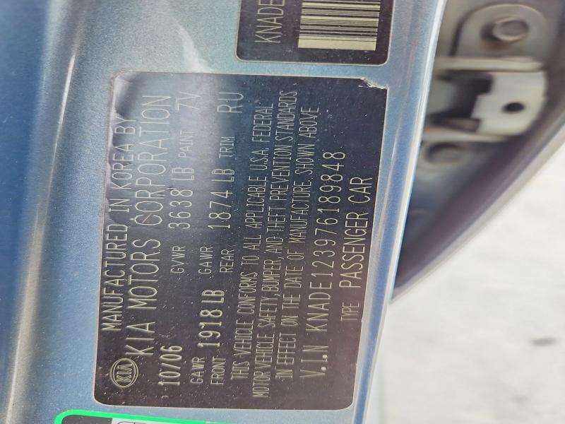 KNADE123976189848 2007 KIA Rio photo no. 12
