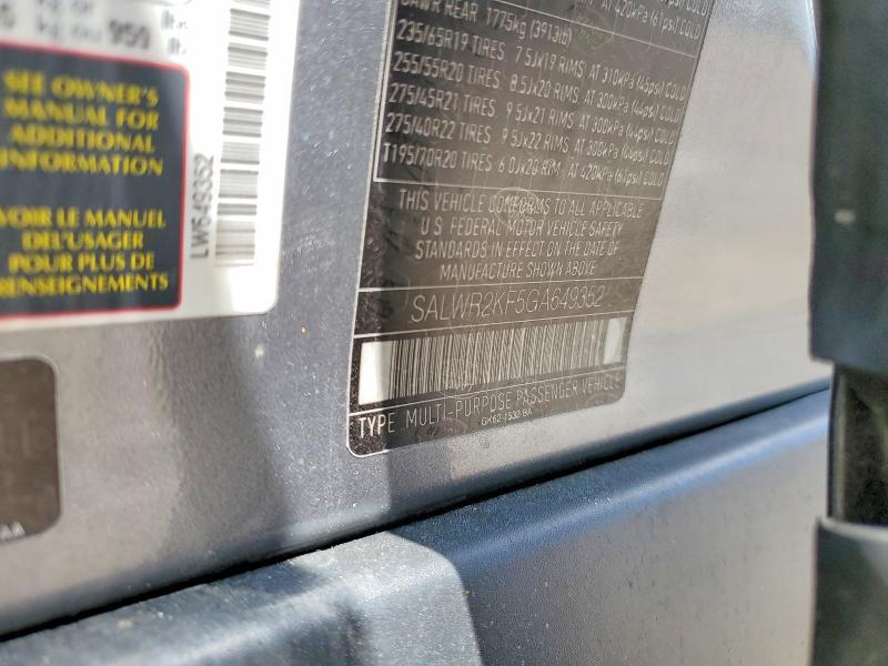 SALWR2KF5GA649352 2016 Land Rover Range Rover photo no. 13