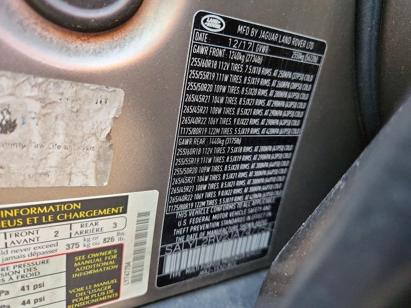 SALYL2RV2JA747754 2018 Land Rover Range Rover photo no. 12