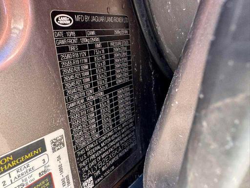 SALYB2EX6KA796905 2019 Land Rover Range Rover photo no. 10