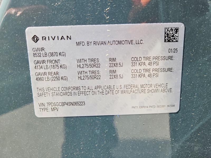 7PDSGCBP4SN065223 2025 Rivian R1S photo no. 13