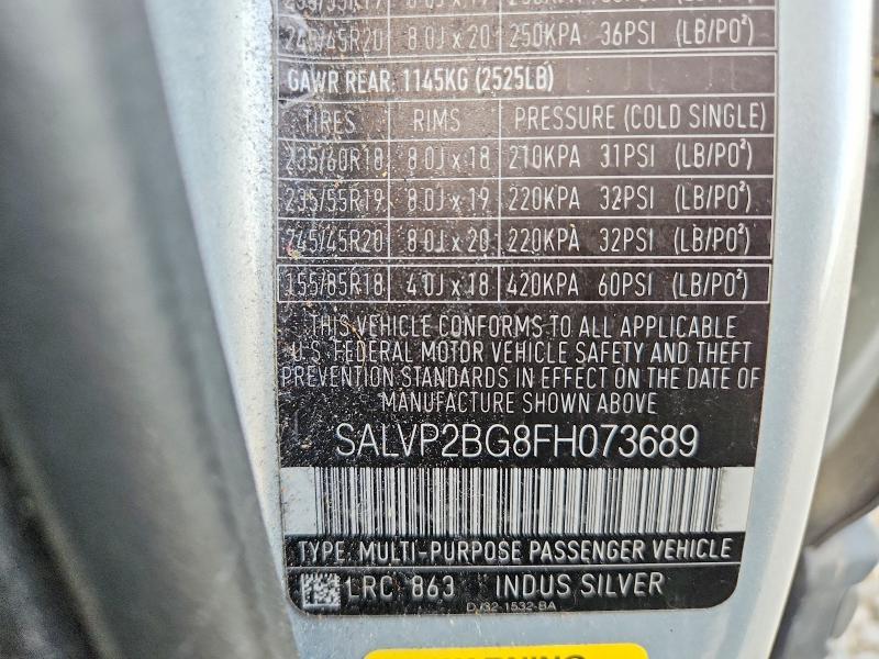 SALVP2BG8FH073689 2015 Land Rover Range Rover photo no. 12