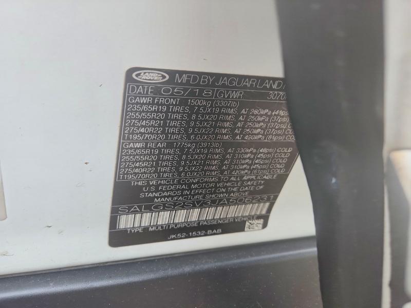 SALGS2SV3JA506231 2018 Land Rover Range Rover photo no. 12