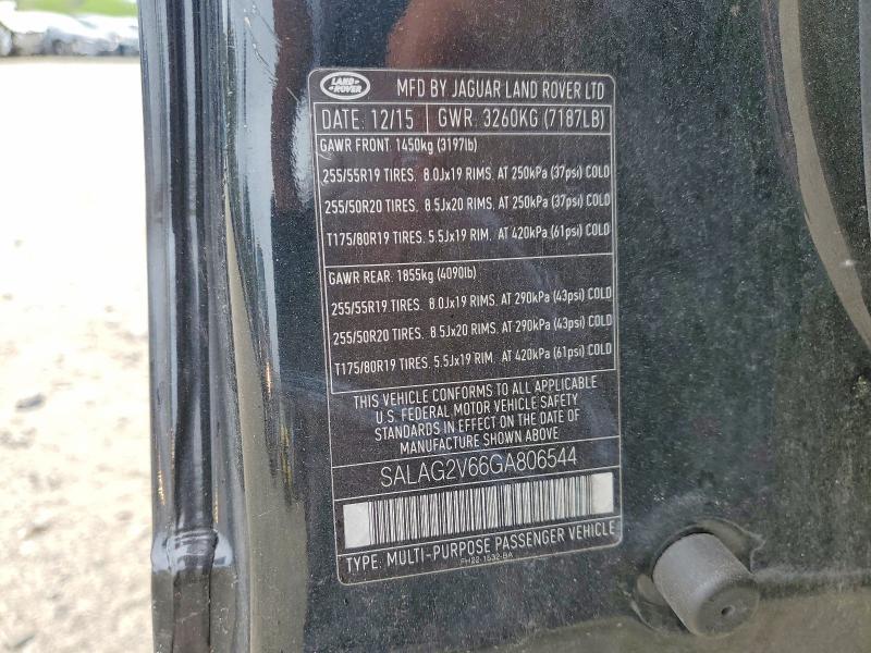 SALAG2V66GA806544 2016 Land Rover LR4 photo no. 13