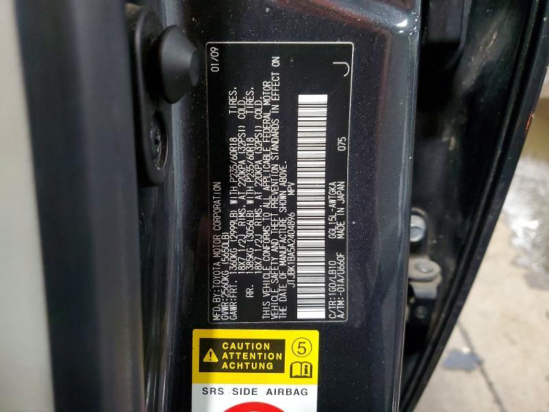 JTJBK1BA5A2404896 2010 Lexus RX photo no. 12