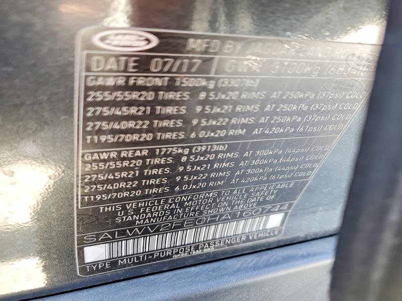SALWV2FE0HA160744 2017 Land Rover Range Rover photo no. 13
