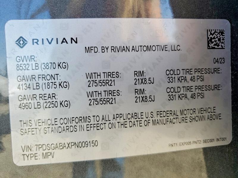 7PDSGABAXPN009150 2023 Rivian R1S photo no. 13