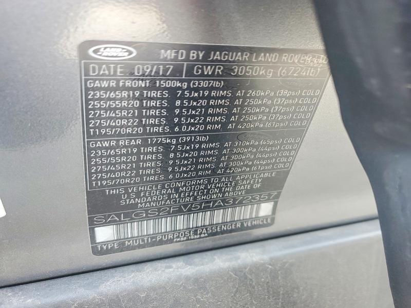 SALGS2FV5HA372357 2017 Land Rover Range Rover photo no. 12