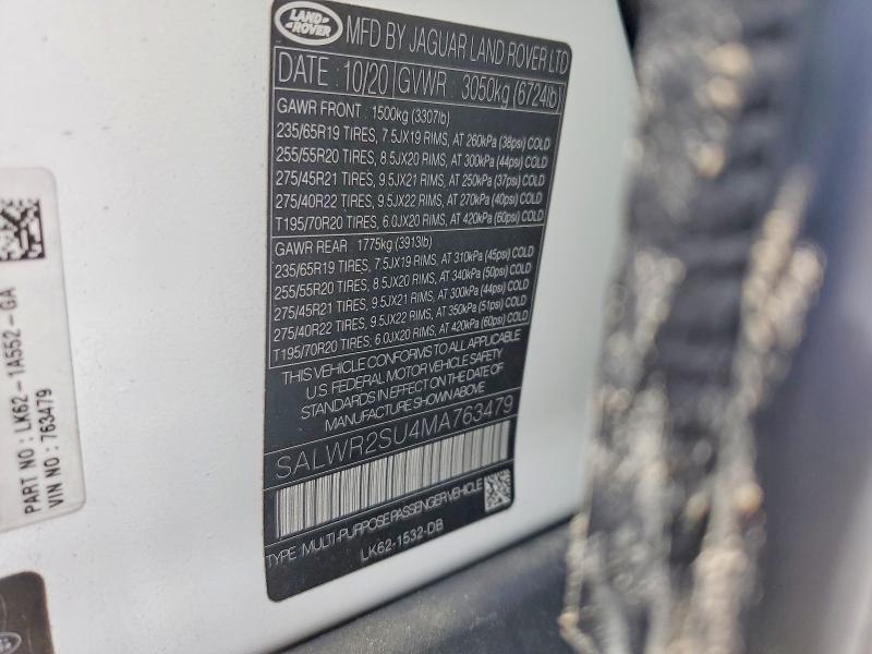 SALWR2SU4MA763479 2021 Land Rover Range Rover photo no. 12