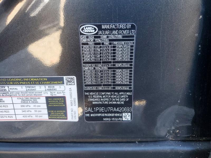 2024 Land Rover Range Rover — VIN SAL1P9EU7RA420693, şəkil 14