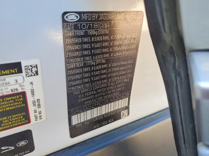 SALGS2RE0KA530428 2019 Land Rover Range Rover photo no. 13