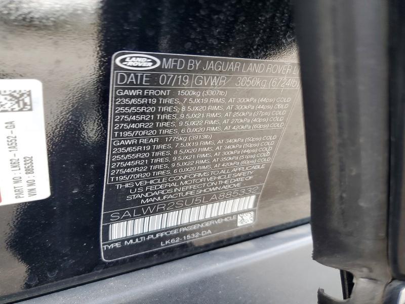 SALWR2SU5LA885332 2020 Land Rover Range Rover photo no. 13