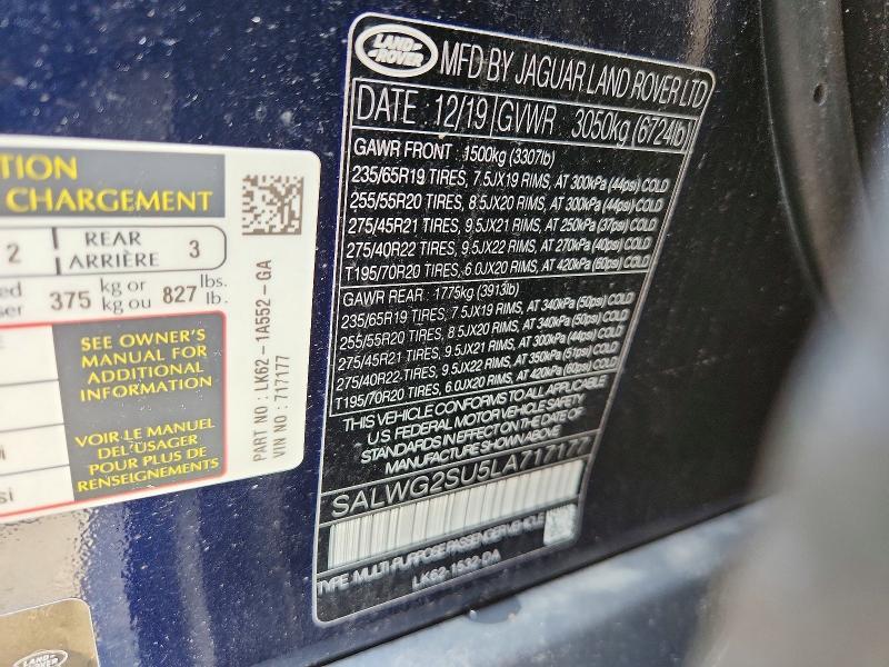 SALWG2SU5LA717177 2020 Land Rover Range Rover photo no. 14