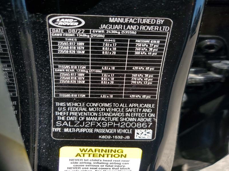 SALZJ2FX9PH200867 2023 Land Rover Range Rover photo no. 14