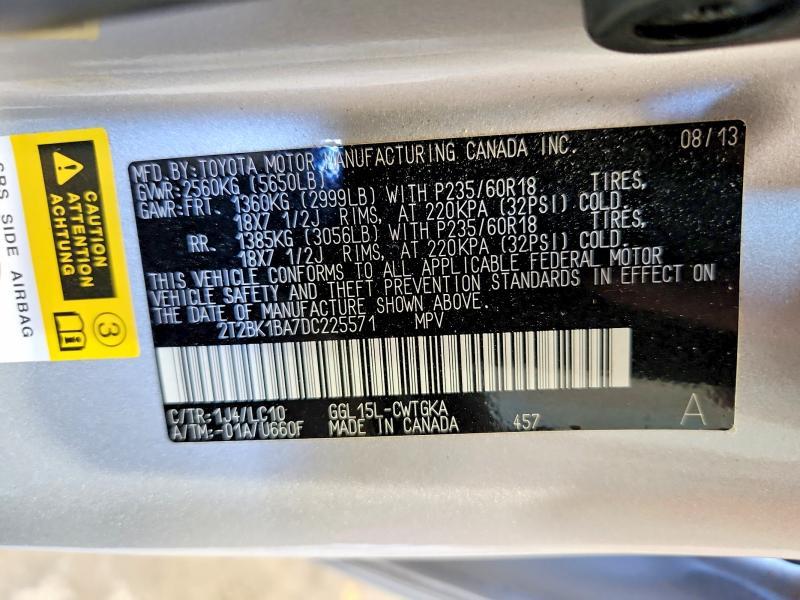 2T2BK1BA7DC225571 2013 Lexus RX photo no. 14