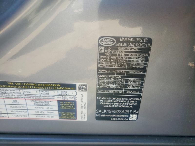 SALK19E92SA287154 2025 Land Rover Range Rover photo no. 14