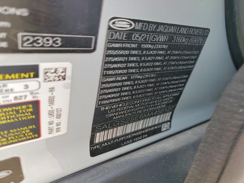 SALGS2SE6MA450127 2021 Land Rover Range Rover photo no. 13