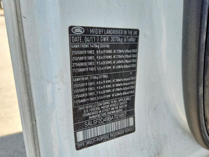 SALSF2D49BA701657 2011 Land Rover Range Rover photo no. 13