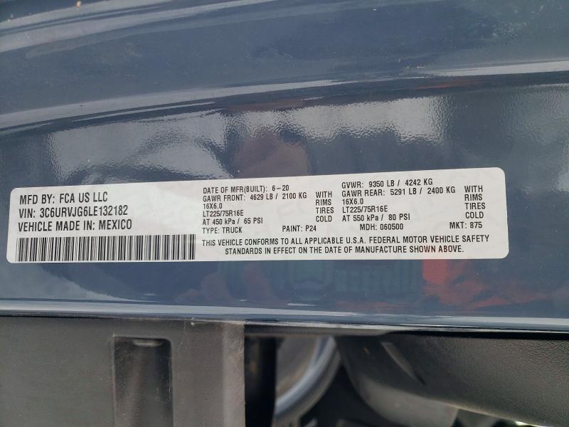 3C6URVJG6LE132182 2020 RAM Promaster photo no. 13