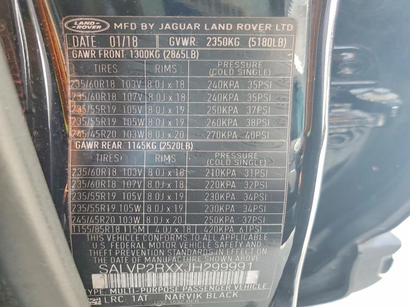 SALVP2RXXJH299991 2018 Land Rover Range Rover photo no. 13