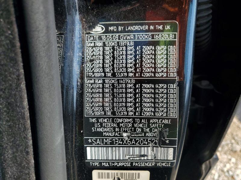 SALMF134X6A204529 2006 Land Rover Range Rover photo no. 13