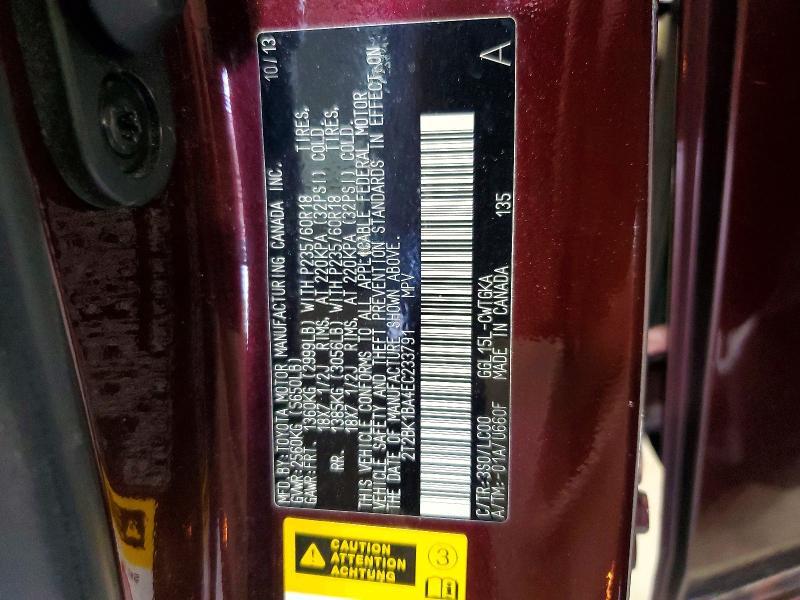 2T2BK1BA4EC233791 2014 Lexus RX photo no. 12