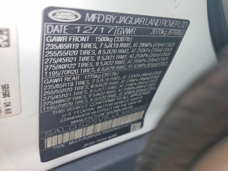 SALGS2SV5JA385685 2018 Land Rover Range Rover photo no. 12
