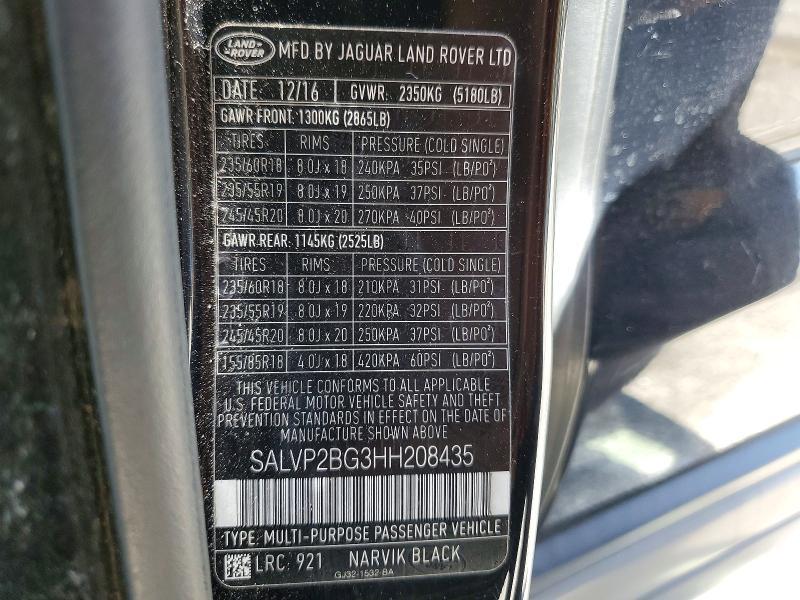 SALVP2BG3HH208435 2017 Land Rover Range Rover photo no. 13