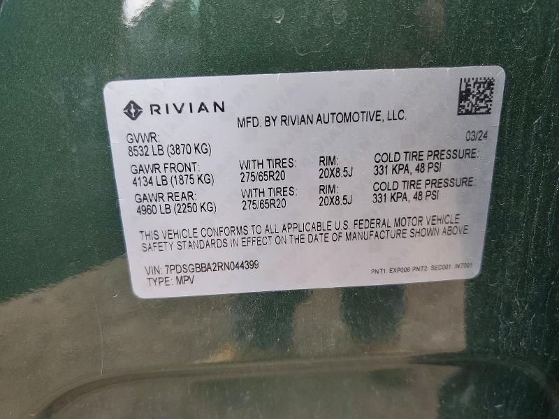 7PDSGBBA2RN044399 2024 Rivian R1S photo no. 13
