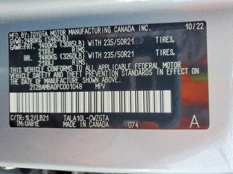 2T2BAMBA0PC001048 2023 Lexus RX photo no. 13