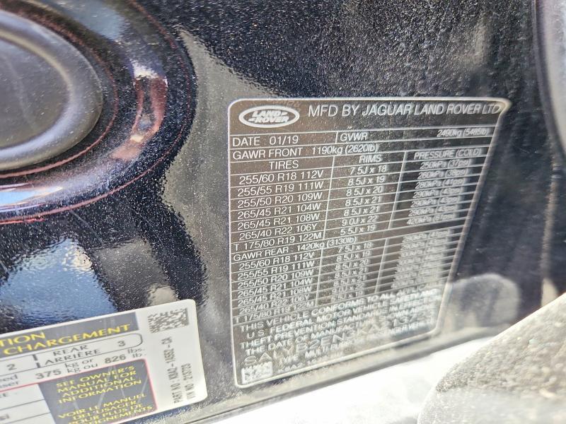 SALYB2EN3KA213723 2019 Land Rover Range Rover photo no. 12
