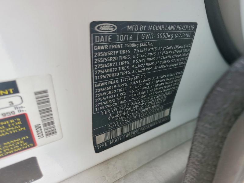 SALGS2PF1GA320309 2016 Land Rover Range Rover photo no. 13