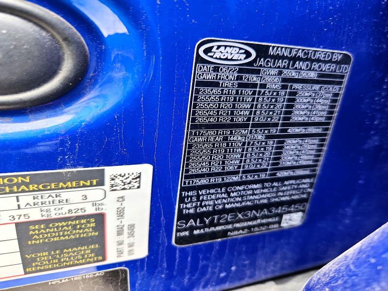 SALYT2EX3NA345450 2022 Land Rover Range Rover photo no. 13