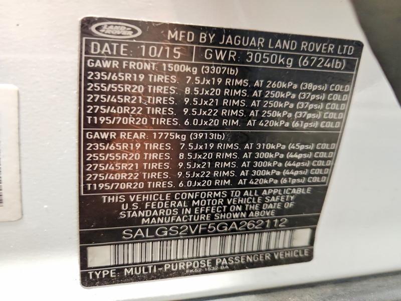 SALGS2VF5GA262112 2016 Land Rover Range Rover photo no. 13