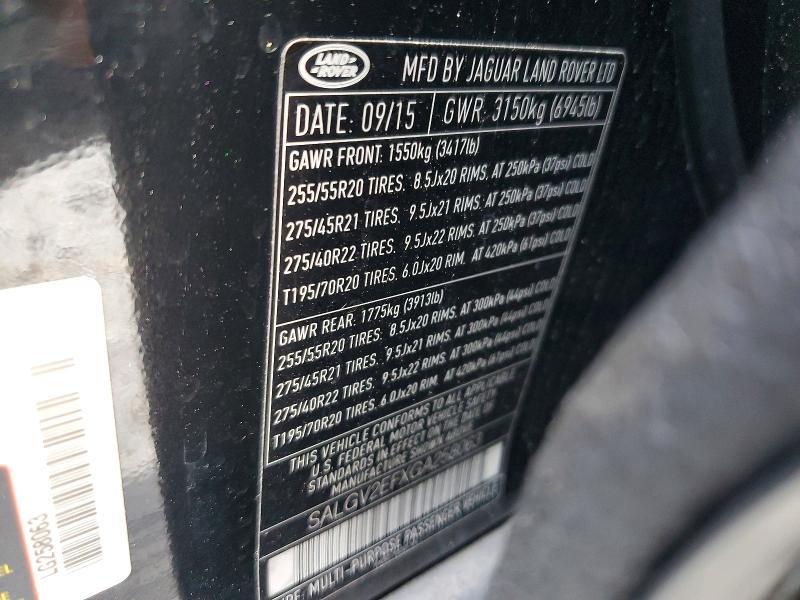 SALGV2EFXGA258063 2016 Land Rover Range Rover photo no. 13