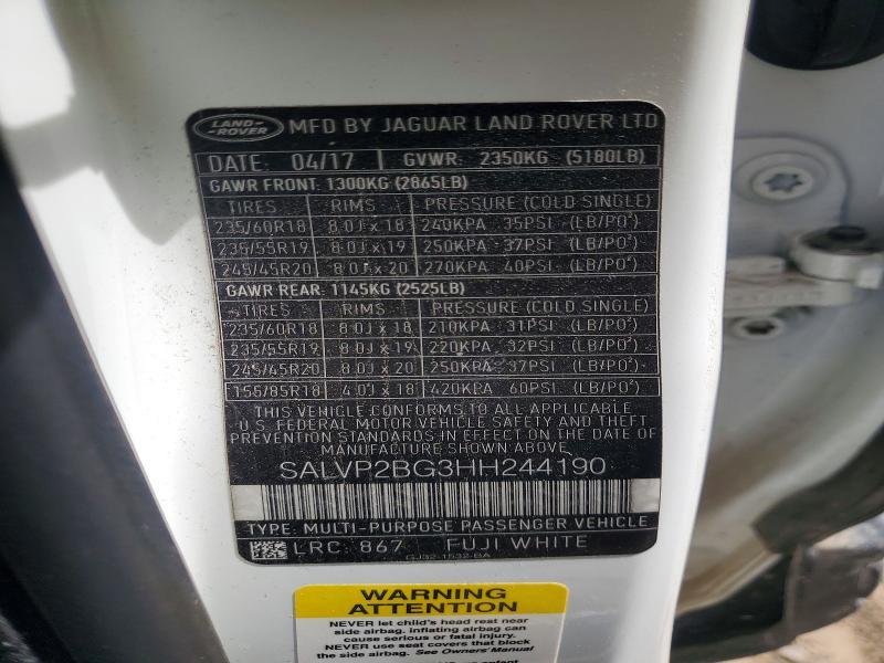 SALVP2BG3HH244190 2017 Land Rover Range Rover photo no. 13